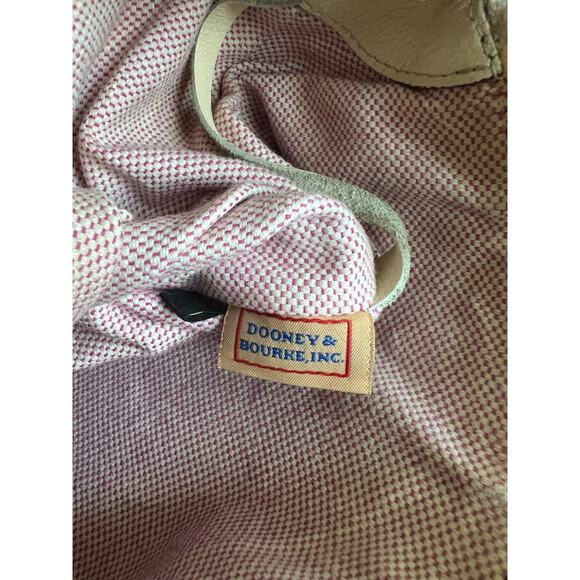 Vintage Dooney & Bourke Dillen XL Ivory Bone Pebbled Leather Hobo Shoulder Bag - Picture 13 of 15